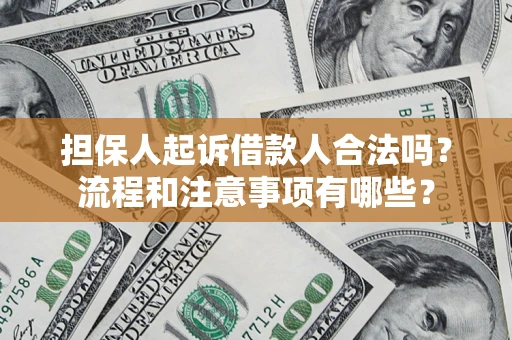 武汉担保人起诉借款人合法吗？流程和注意事项有哪些？