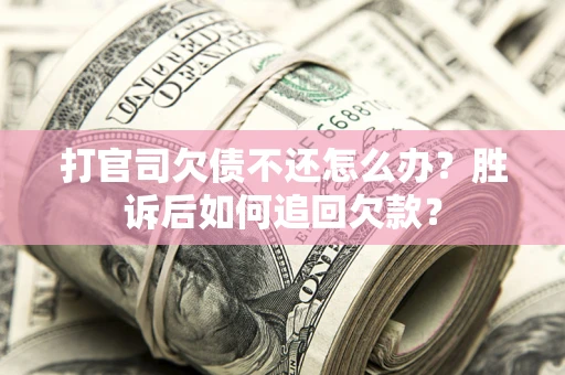 武汉打官司欠债不还怎么办？胜诉后如何追回欠款？