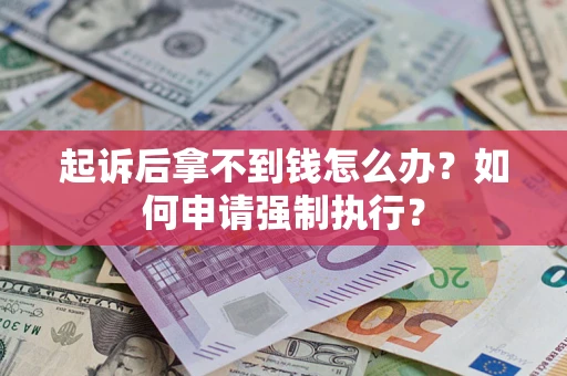武汉起诉后拿不到钱怎么办？如何申请强制执行？