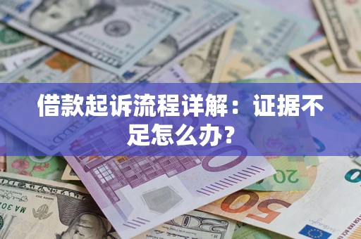 武汉借款起诉流程详解：证据不足怎么办？