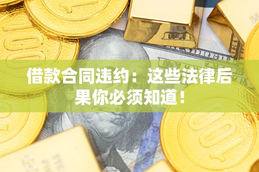 武汉借款合同违约：这些法律后果你必须知道！