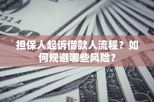 武汉担保人起诉借款人流程？如何规避哪些风险？